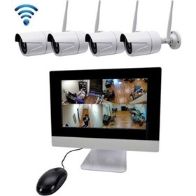 K9504-W Ολοκληρωμένο Σύστημα CCTV Wi-Fi με Οθόνη και 4 Ασύρματες Κάμερες