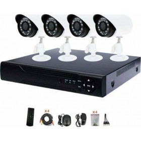 5G Ολοκληρωμένο Σύστημα CCTV με 4 Κάμερες Ενσύρματο 720P 020231