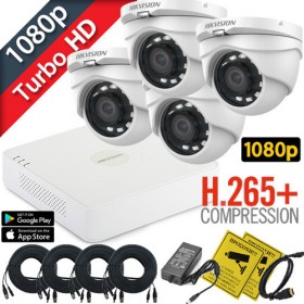 Hikvision DS-7104HQHI-K1 Ολοκληρωμένο Σύστημα CCTV με 4 Κάμερες DS-2CE56D0T-IRMF 2Mp 1080p