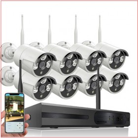 Ολοκληρωμένο Σύστημα CCTV Wi-Fi με 8 Ασύρματες Κάμερες NVR 001351
