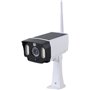 Ψεύτικη Κάμερα Παρακολούθησης Τύπου Bullet Λευκή Αδιάβροχη Ηλιακή με Λαμπάκι LED CTK-PS-T28-OEM