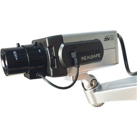 Real Safe Ψεύτικη Κάμερα Παρακολούθησης Τύπου Bullet Γκρι CDM-14