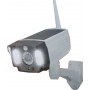 Ψεύτικη Κάμερα Παρακολούθησης Τύπου Bullet Λευκή Προβολάκια Led 10W Με Αισθητήρα και Ηλιακό Πάνελ PS-101739