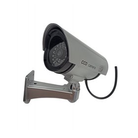 Ψεύτικη Κάμερα Παρακολούθησης Τύπου Bullet Ασημί HL-1012