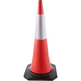 Doorado Κώνος Κυκλοφορίας Πλαστικός με Βαριά Λαστιχένια Βάση 100cm PARK-DH-PE-3