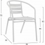 Καρέκλα Εξωτερικού Χώρου Μεταλλική Laura Λευκή 54x59x73εκ.Κωδικός: HM5037.02 