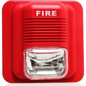 Αυτόνομη Σειρήνα Αναγγελίας Πυρκαγιάς Εσωτερικού Χώρου Με LED 24V 112DB Κόκκινη DS-82