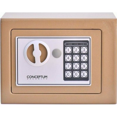 Conceptum 17E Mini Safebox Χρηματοκιβώτιο με Ψηφιακό Κλείδωμα Beige Διαστάσεων Μ23xΠ17xΥ17cm με Βάρος 3kg 105757