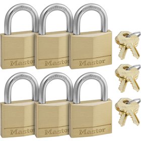 Master Lock 140EURSIX Λουκέτο Πέταλο με Κλειδί 40mm 6τμχ 140460112 Master Lock 140EURSIX Λουκέτο Πέταλο με Κλειδί 40mm 6τμχ 140460112