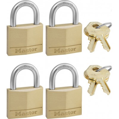 Master Lock 140EURQNOP Λουκέτο Πέταλο με Κλειδί 40mm 4τμχ