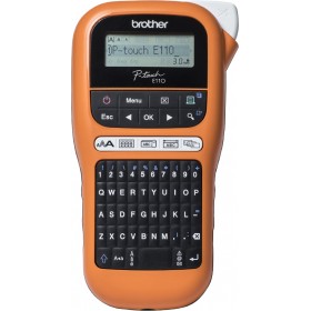 Brother PT-E110VP Ηλεκτρονικός Ετικετογράφος Χειρός σε Πορτοκαλί Χρώμα Brother PT-E110VP Ηλεκτρονικός Ετικετογράφος Χειρός σε Πορτοκαλί Χρώμα