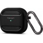 Spigen Rugged Armor Θήκη Σιλικόνης με Γάντζο Matte Black για Apple AirPods 3