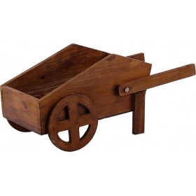 Espiel HOM2342 Καρότσι Ξύλινο Σκούρο Καφέ 30x14x14cm