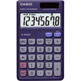 Casio Αριθμομηχανή Τσέπης SL-300VER 8 Ψηφίων σε Μωβ Χρώμα