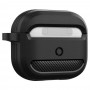 Spigen Rugged Armor Θήκη Σιλικόνης με Γάντζο Matte Black για Apple AirPods 3