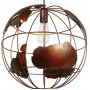 GloboStar Earth Μοντέρνο Κρεμαστό Φωτιστικό Μονόφωτο Πλέγμα με Ντουί E27 σε Καφέ ΧρώμαΚωδικός: 01665 