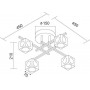 Aca Μοντέρνα Μεταλλική Πλαφονιέρα Οροφής με Ντουί G9 σε Ασημί χρώμα 45cmΚωδικός: AD00714 