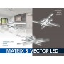 Vivalux Matrix Μοντέρνα Μεταλλική Πλαφονιέρα Οροφής με Ενσωματωμένο LED σε Ασημί χρώμα 56cmΚωδικός: VIV004404 