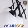 GloboStar Luna Μοντέρνα Μεταλλική Πλαφονιέρα Οροφής με Ντουί E27 σε Μαύρο χρώμα 63cmΚωδικός: 01088 
