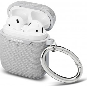 Spigen Urban Fit Θήκη Σιλικόνης με Γάντζο σε Γκρι χρώμα για Apple AirPods Spigen Urban Fit Θήκη Σιλικόνης με Γάντζο σε Γκρι χρώμα για Apple AirPods