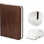 Gingko Wood Grain Διακοσμητικό Φωτιστικό Βιβλίο LED σε Καφέ Χρώμα