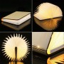 Gingko Wood Grain Διακοσμητικό Φωτιστικό Βιβλίο LED σε Καφέ Χρώμα