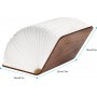 Gingko Wood Grain Διακοσμητικό Φωτιστικό Βιβλίο LED σε Καφέ Χρώμα