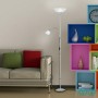 Trio Lighting Erzwo Μοντέρνο Φωτιστικό Δαπέδου με Ντουί για Λαμπτήρα E27 σε Λευκό Χρώμα Ύψους 180cm και Μήκους 28cmΚωδικός: R439