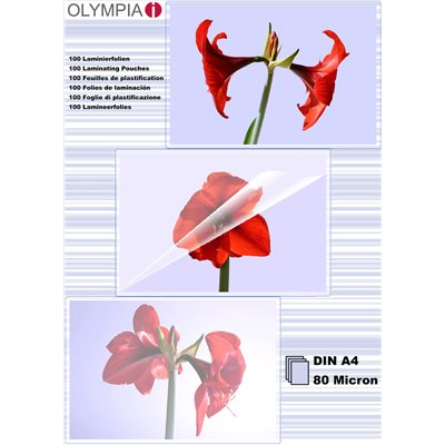 Olympia Din A4 80 Micron Φύλλα Πλαστικοποίησης 100 τμχΚωδικός: 9166 