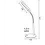 Aca Φωτιστικό Γραφείου LED με Εύκαμπτο Βραχίονα 13x47.5cm σε Μαύρο ΧρώμαΚωδικός: 15205LEDBK 