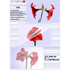 Olympia Din A5 80 Micron Φύλλα Πλαστικοποίησης 100 Τμχ.Κωδικός: 9167 