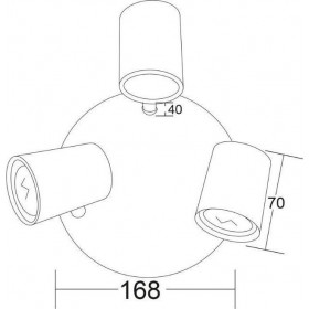 Aca Τριπλό Σποτ με Ντουί GU10 σε Λευκό Χρώμα Aca Τριπλό Σποτ με Ντουί GU10 σε Λευκό Χρώμα