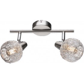 Elmark Julie Διπλό Σποτ με Ντουί E14 σε Ασημί Χρώμα Elmark Julie Διπλό Σποτ με Ντουί E14 σε Ασημί Χρώμα