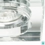 Sollo Cosmos Τετράγωνο Γυάλινο Χωνευτό Σποτ με Ντουί GU10 Διάφανο 9x9cmΚωδικός: 09418 