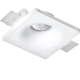 VK Lighting VK/09029 Τετράγωνο Γύψινο Χωνευτό Σποτ με Ντουί GU10 σε Λευκό χρώμα 12x12cmΚωδικός: 64174-248131 