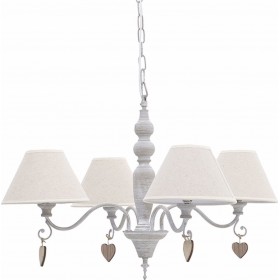 Inart Πολυέλαιος 4xE14 Ø47cm με Καπέλα Γκρι 3-10-774-0015 Inart Πολυέλαιος 4xE14 Ø47cm με Καπέλα Γκρι 3-10-774-0015