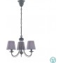 Trio Lighting Cortez Πολυέλαιος 3xE14 Ø66cm με Καπέλα Γκρι 110600378