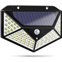 Ηλιακό Φωτιστικό Επιτοίχιας Τοποθέτησης IP64 με Ανιχνευτή Κίνησης και Αισθητήρα Φωτός 100 LED 7W 900 Lumens σε Μαύρο Χρώμα 000.2