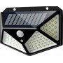 Ηλιακό Φωτιστικό Επιτοίχιας Τοποθέτησης IP64 με Ανιχνευτή Κίνησης και Αισθητήρα Φωτός 100 LED 7W 900 Lumens σε Μαύρο Χρώμα 000.2