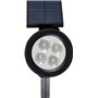 GloboStar Στεγανό Καρφωτό Ηλιακό Φωτιστικό IP67 με Ανιχνευτή Κίνησης και Αισθητήρα Φωτός και Θερμό Λευκό Φως σε Μαύρο Χρώμα 8570
