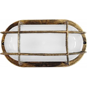 Heronia SLP-400 Επιτοίχια Χελώνα Εξωτερικού Χώρου E27 σε Μπρούτζινο Χρώμα 13-0033