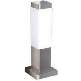 Aca Φωτιστικό Κολωνάκι Εξωτερικού Χώρου E27 σε Ασημί Χρώμα BT1003BH030