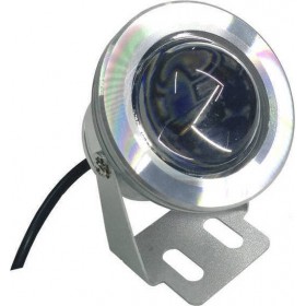 GloboStar Στεγανό Φωτιστικό Προβολάκι Εξωτερικού Χώρου με Ενσωματωμένο LED σε Ασημί Χρώμα 77390