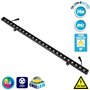 GloboStar Led Wall Washer Στεγανό Φωτιστικό Wall Washer Εξωτερικού Χώρου με Ενσωματωμένο LED σε Ασημί Χρώμα 100cm DMX512 RGB 24W