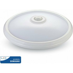 V-TAC VT-13 Πλαφονιέρα Οροφής Εξωτερικού Χώρου με Ενσωματωμένο LED σε Λευκό Χρώμα 808 V-TAC VT-13 Πλαφονιέρα Οροφής Εξωτερικού Χώρου με Ενσωματωμένο LED σε Λευκό Χρώμα 808