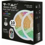 V-TAC Ταινία LED Τροφοδοσίας 220V RGB Μήκους 2x5m και 30 LED ανά Μέτρο Σετ με Τηλεχειριστήριο και Τροφοδοτικό Τύπου SMD5050Κωδικ