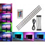 Αδιάβροχη Ταινία LED Τροφοδοσίας USB (5V) RGB Μήκους 4x50cm και 60 LED ανά Μέτρο με Τηλεχειριστήριο Τύπου SMD5050Κωδικός: PM62 