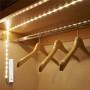 Aca Αδιάβροχη Ταινία LED Τροφοδοσίας Μπαταρίας με Φυσικό Λευκό Φως Μήκους 1m Σετ με Τηλεχειριστήριο, Τροφοδοτικό και Αισθητήρα Κ