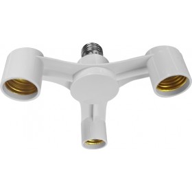 GloboStar 78976 Αντάπτορας από 1xE27 σε 3xE27 Λευκό GloboStar 78976 Αντάπτορας από 1xE27 σε 3xE27 Λευκό