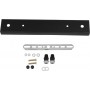 GloboStar Ροζέτα Φωτιστικού Οροφής DIY Ορθογώνια 300x50mm με 2 Τρύπες Μαύρη σε Μαύρο Χρώμα 90820
